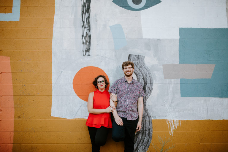 A colorful eastern market engagement session